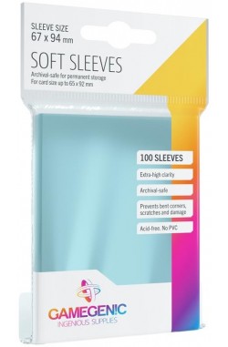 Gamegenic Sleeves: Soft Sleeves Pack 67x94mm (100)