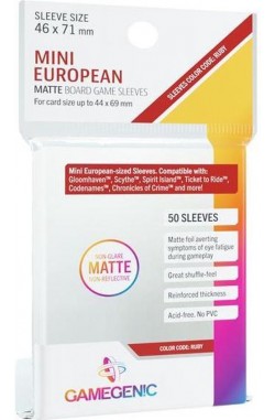 Gamegenic Sleeves: Matte Mini European 46x71mm (50)