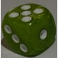 Dobbelsteen 12mm Marbled Grasgroen D6