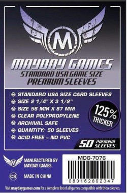 Mayday Standard American Sleeves Premium (56x87mm) - 50 stuks Mayday Standard American Sleeves Premium (56x87mm) - 50 stuks