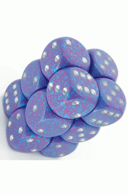 Chessex Dobbelsteen 16mm Speckled Silver Tetra