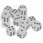 Chessex Dobbelsteen 16mm Frosted Clear with Black
