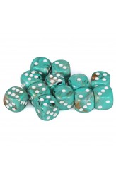 Chessex Dobbelsteen 16mm Marble Oxi-Copper with White Chessex Dobbelsteen 16mm Marble Oxi-Copper with White