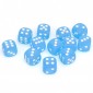 Chessex Dobbelsteen 16mm Caribbean Blue and White