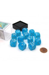 Chessex Dobbelsteen 16mm Luminary™ Sky and Silver Chessex Dobbelsteen 16mm Luminary™ Sky and Silver