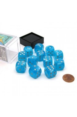 Chessex Dobbelsteen 16mm Luminary™ Sky and Silver