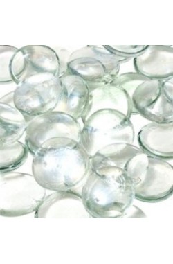 Chessex Glass Gaming Stones - Crystal Clear