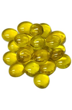 Chessex Glass Gaming Stones - Crystal Yellow