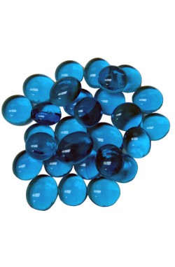 Chessex Glass Gaming Stones - Crystal Light Blue