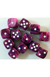Chessex Dobbelsteen 16mm Festive Violet Chessex Dobbelsteen 16mm Festive Violet