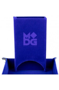 Fold Up Velvet Dice Tower - Blauw