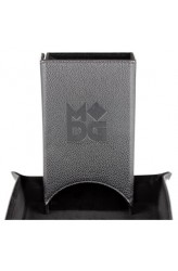 Fold Up Velvet Dice Tower - Zwart Leder Fold Up Velvet Dice Tower - Zwart Leder