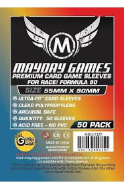 Mayday Race Formula 90 Sleeves Premium (55x80mm) - 50 stuks Mayday Race Formula 90 Sleeves Premium (55x80mm) - 50 stuks