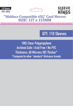 Sleeve Kings Middara Compatible 6XL Card Sleeves (127x153mm) - 110 stuks