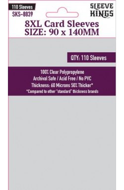 Sleeve Kings 8XL Card Sleeves (90x140mm) - 110 stuks