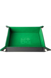 Folding Dice Tray 10x10 Leder en Fluweel - Groen Folding Dice Tray 10x10 Leder en Fluweel - Groen