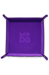 Folding Dice Tray 10x10 Leder en Fluweel - Paars Folding Dice Tray 10x10 Leder en Fluweel - Paars