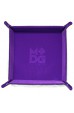 Folding Dice Tray 10x10 Leder en Fluweel - Paars