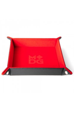 Folding Dice Tray 10x10 Leder en Fluweel - Rood Folding Dice Tray 10x10 Leder en Fluweel - Rood