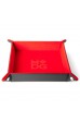 Folding Dice Tray 10x10 Leder en Fluweel - Rood Folding Dice Tray 10x10 Leder en Fluweel - Rood