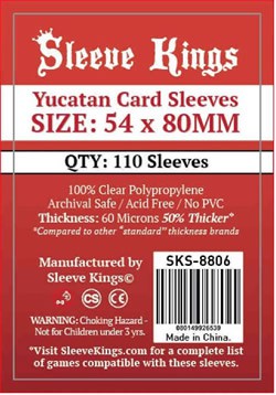 Sleeve Kings Yucatan Card Sleeves (54x80mm) - 110 stuks Sleeve Kings Yucatan Card Sleeves (54x80mm) - 110 stuks