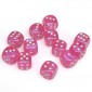 Chessex Dobbelsteen 16mm Borealis Pink and Silver