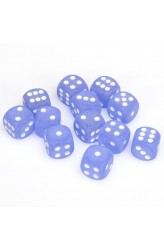 Chessex Dobbelsteen 16mm Frosted Blue and White Chessex Dobbelsteen 16mm Frosted Blue and White