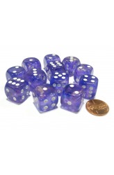 Chessex Dobbelsteen 16mm Borealis Purple and White Chessex Dobbelsteen 16mm Borealis Purple and White