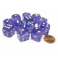 Chessex Dobbelsteen 16mm Borealis Purple and White