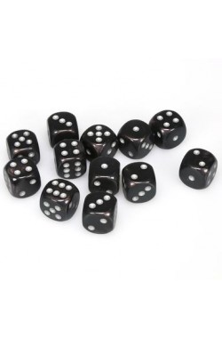 Chessex Dobbelsteen 16mm Borealis Smoke and Silver