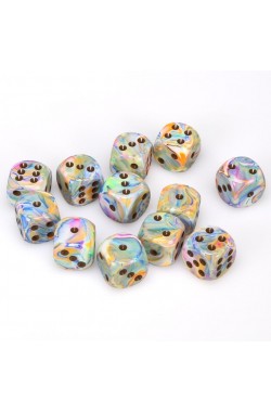 Chessex Dobbelsteen 16mm Festive Vibrant with Brown