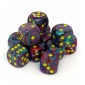 Chessex Dobbelsteen 16mm Festive Mosaic with Yellow