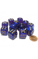 Chessex Dobbelsteen 16mm Borealis Royal Purple and Gold Chessex Dobbelsteen 16mm Borealis Royal Purple and Gold