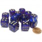 Chessex Dobbelsteen 16mm Borealis Royal Purple and Gold