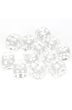 Chessex Dobbelsteen 16mm Translucent Clear