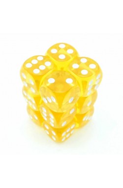 Chessex Dobbelsteen 16mm Translucent Geel