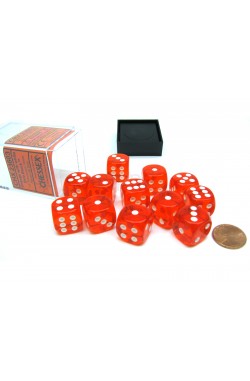 Chessex Dobbelsteen 16mm Translucent Oranje