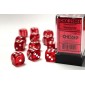 Chessex Dobbelsteen 16mm Translucent Rood