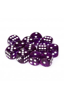 Chessex Dobbelsteen 16mm Translucent Paars