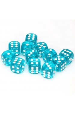 Chessex Dobbelsteen 16mm Translucent Teal