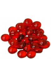 Chessex Glass Gaming Stones - Crystal Red