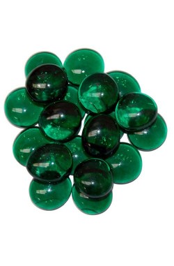 Chessex Glass Gaming Stones - Crystal Dark Green