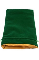 Dice Bag: groen fluweel met gouden voering (15x20cm) Dice Bag: groen fluweel met gouden voering (15x20cm)
