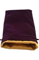 Dice Bag: paars fluweel met gouden voering (15x20cm) Dice Bag: paars fluweel met gouden voering (15x20cm)