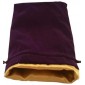 Dice Bag: paars fluweel met gouden voering (15x20cm)