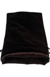Dice Bag: zwart fluweel met zwarte voering (15x20cm) Dice Bag: zwart fluweel met zwarte voering (15x20cm)