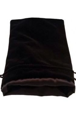 Dice Bag: zwart fluweel met zwarte voering (15x20cm)