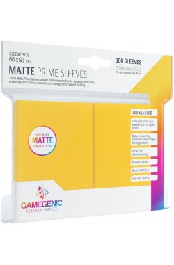 Gamegenic Sleeves: Matte Prime Sleeves 66x91mm Geel (100 stuks)
