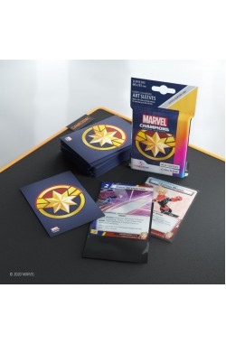 Sleeves: Marvel Champions - Captain Marvel (50+1) Sleeves: Marvel Champions - Captain Marvel (50+1)