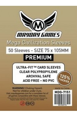Mayday Mega Civilization Premium Sleeves (75x105mm) - 50 stuks